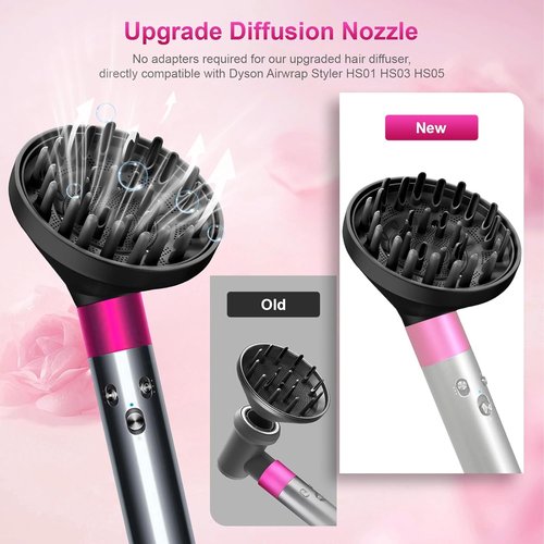 Dyson | Upgraded Hair Dryer Diffuser Attachment - Portable Styling Tool for Airwrap HS01/HS03/HS05