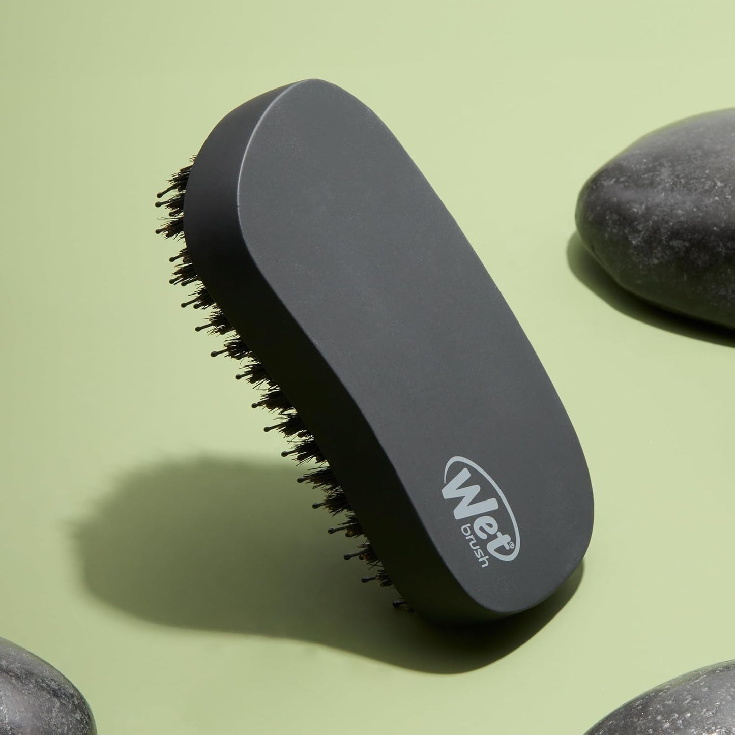 Wet Brush Shine Enhancer Hair Brush - IntelliFlex Bristles for Short Hair & Beard Detangling | Black