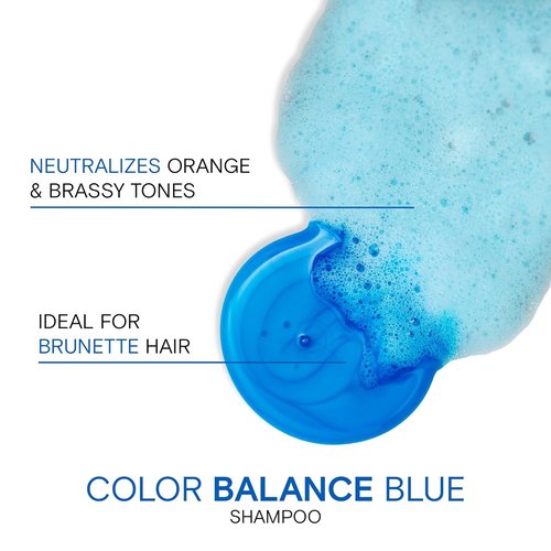 Joico Color Balance Blue Shampoo - Eliminate Brassy Tones & Boost Vibrancy | For Lightened Brown Hair | UV Protection