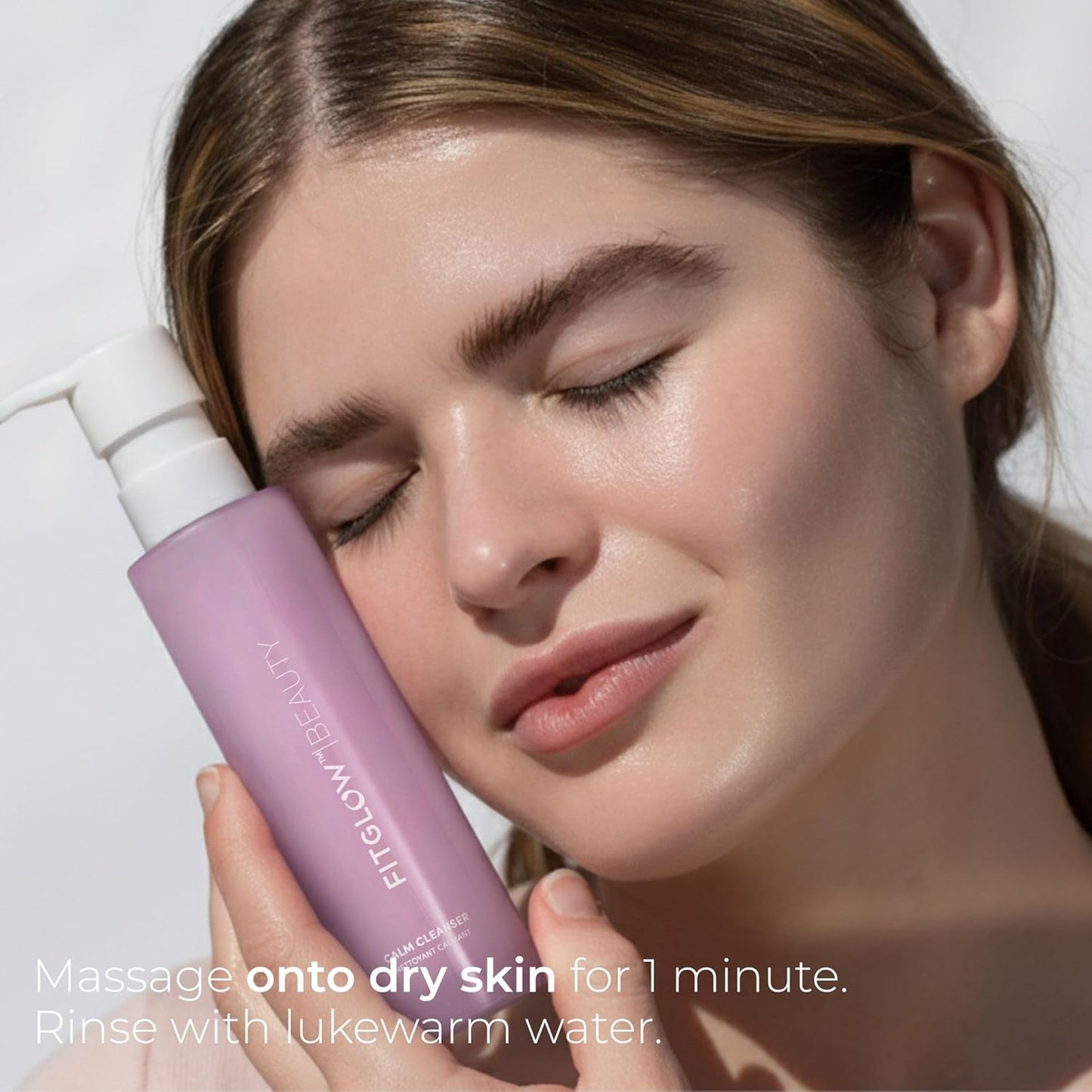 Fitglow Beauty Calm Cleanser - Gentle Milky Facial Wash for Sensitive Skin | Hydrating & Balancing | 120ml