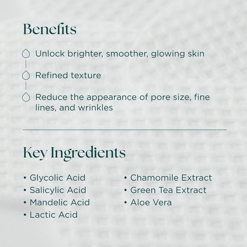 Marini SkinSolutions ResurFace Peel Pads - Glycolic, Salicylic & Lactic Acid for Texture & Wrinkles - 30 Count