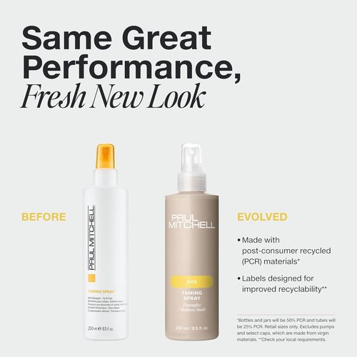 Paul Mitchell Baby Don't Cry Tearless Shampoo - Gentle Cleansing & Softening, 33.8 fl. oz | Taming Spray for Kids - Detangles & Reduces Static, 8.5 fl. oz
