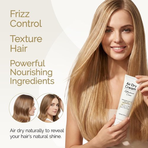 Air Dry Cream - No-Heat Styling Cream for Frizz Control & Enhanced Texture | 4 oz