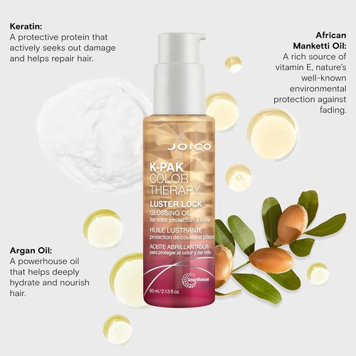Joico K-PAK Color Therapy Glossing Oil - Enhance Color-Treated Hair Shine & Protection | Keratin & Argan Oil