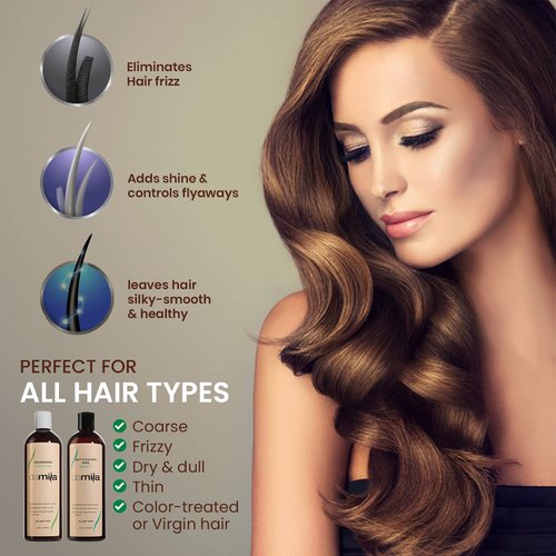 Damila Professional Keratin Shampoo & Conditioner Set - Salt & Sulfate Free for Color-Treated Hair | 4 Fl Oz