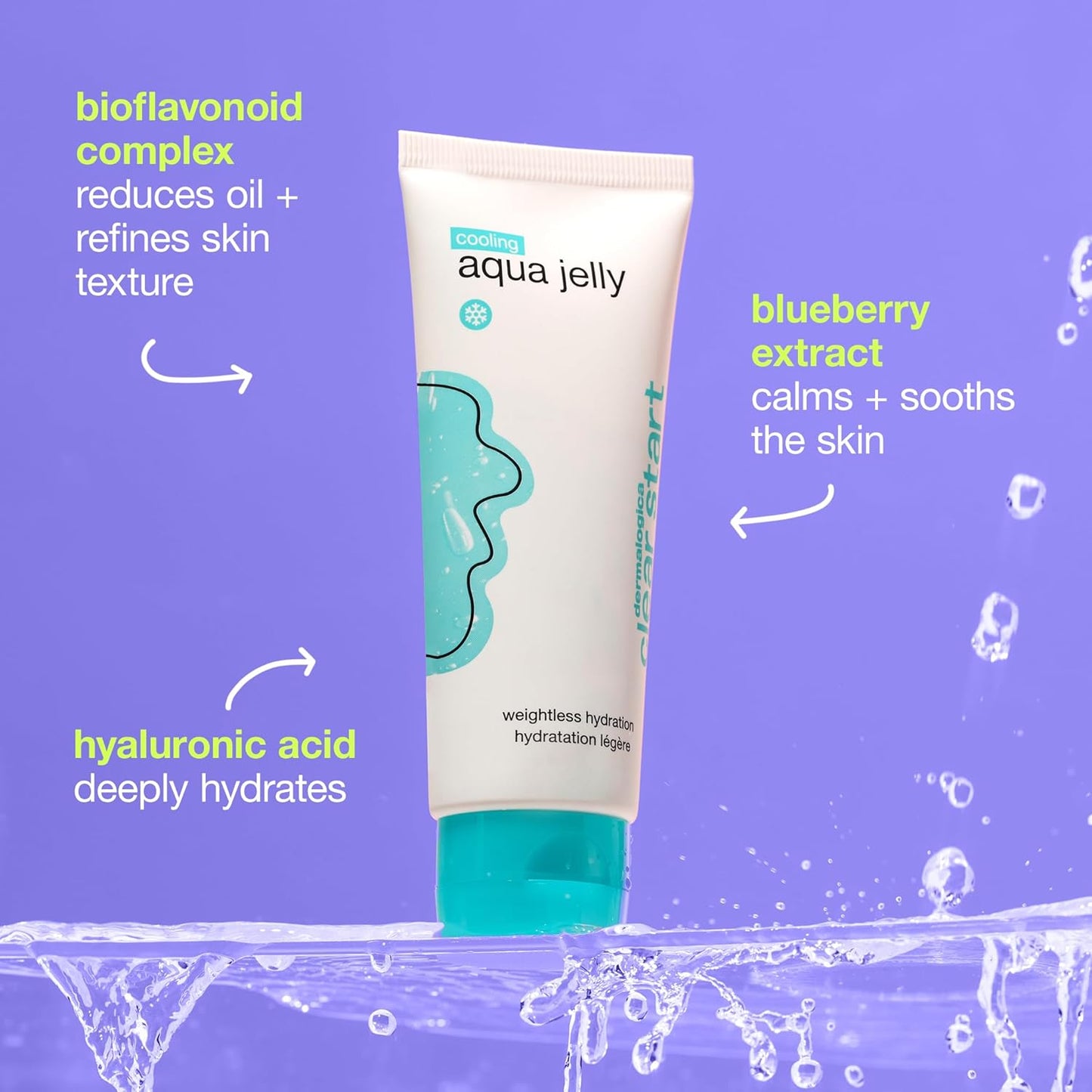 Dermalogica Clear Start Cooling Aqua Jelly - Lightweight Gel Moisturizer for Oily Skin | 2 Fl Oz - Deeply Hydrates & Reduces Shine