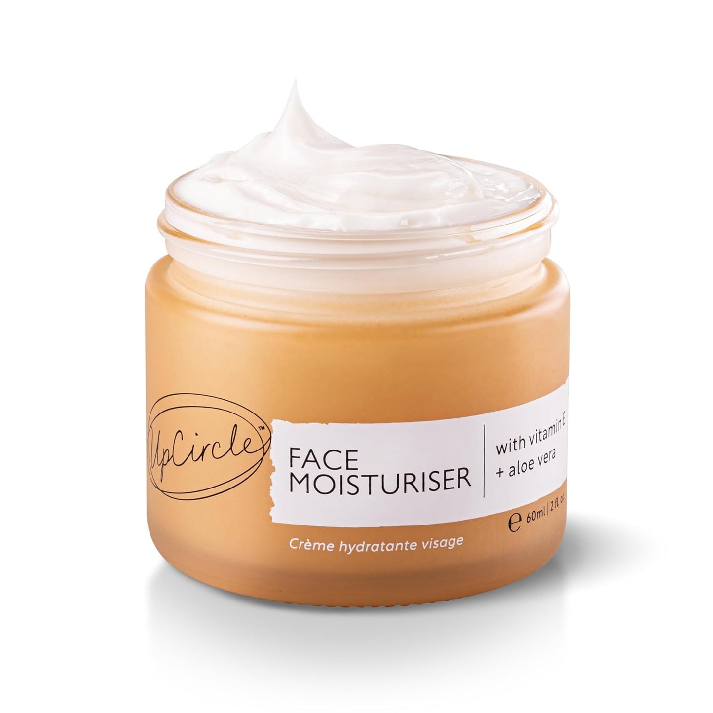 UPCIRCLE Face Moisturiser - Nourishing Day Cream with Argan Powder, Vitamin E & Aloe Vera | 1.7oz - Vegan & Cruelty-Free