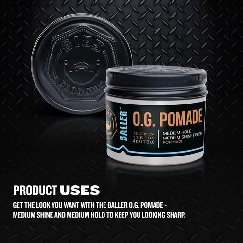 GIBS O.G. Baller Pomade - Flexible Hold & Medium Shine | Water-Based for All Hair Types