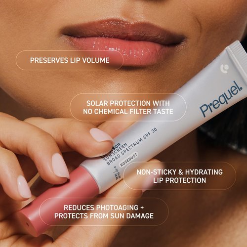 Prequel Skin Tinted Lip Balm - SPF 30 PA+++ Moisturizing Semi-Gloss in Rosedust | Mint Flavor - 2 Pack