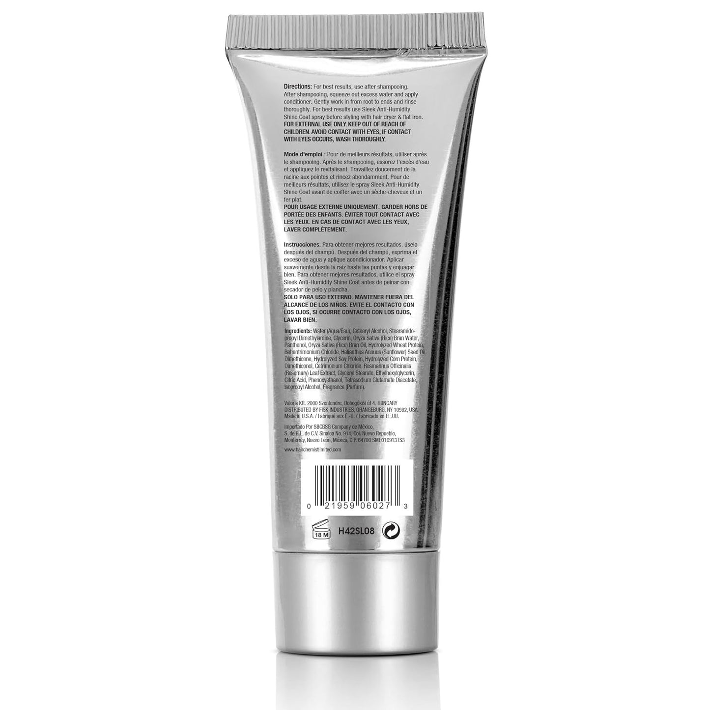 Hair Chemist SLEEK Anti-Humidity Conditioner - Defrizzing Formula for Dry, Frizzy Hair | 8 oz.
