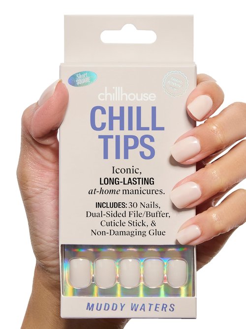 Chillhouse - Chill Tips, Press on Nails Kit - Muddy Waters (Square - Short) - 30 Nail Shapes & Sizes - Up to 2 Weeks of Wear - Customizable - Reusable - Latina Founded, Women Owned - Beauty, Self Care