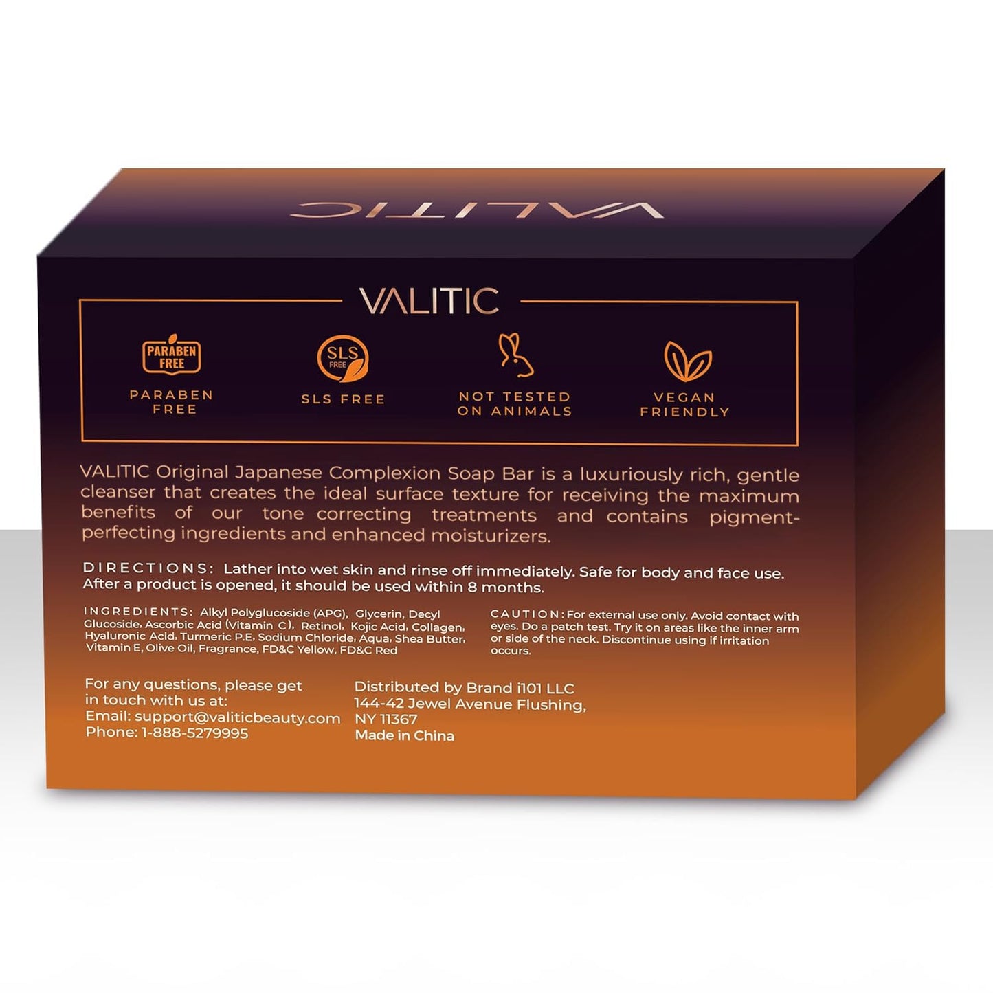 VALITIC Kojic Acid Dark Spot Remover Soap Bars - Infused with Vitamin C, Retinol & Turmeric (2 Pack)