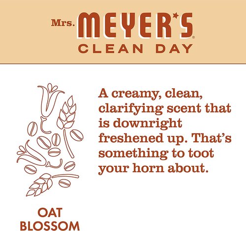 MRS. MEYER'S CLEAN DAY Foaming Hand Soap, Oat Blossom, 10 Fl Oz (Pack of 6)