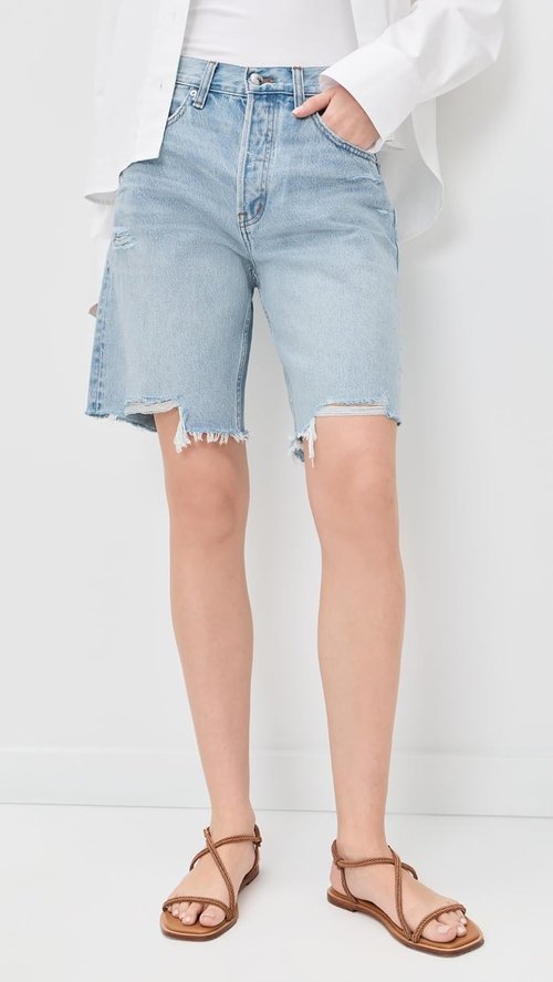 Madewell Women's Essex Long Baggy Shorts - Comfortable Fit | Stylish Summer Fashion