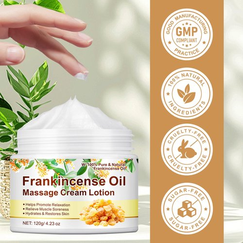 Frankincense Balm for Foot/Muscle/Joint Support, Body Massage, Anti-oxidant, Anti-Aging, Deep Hydration & Moisturization|4.23 Oz/120 G