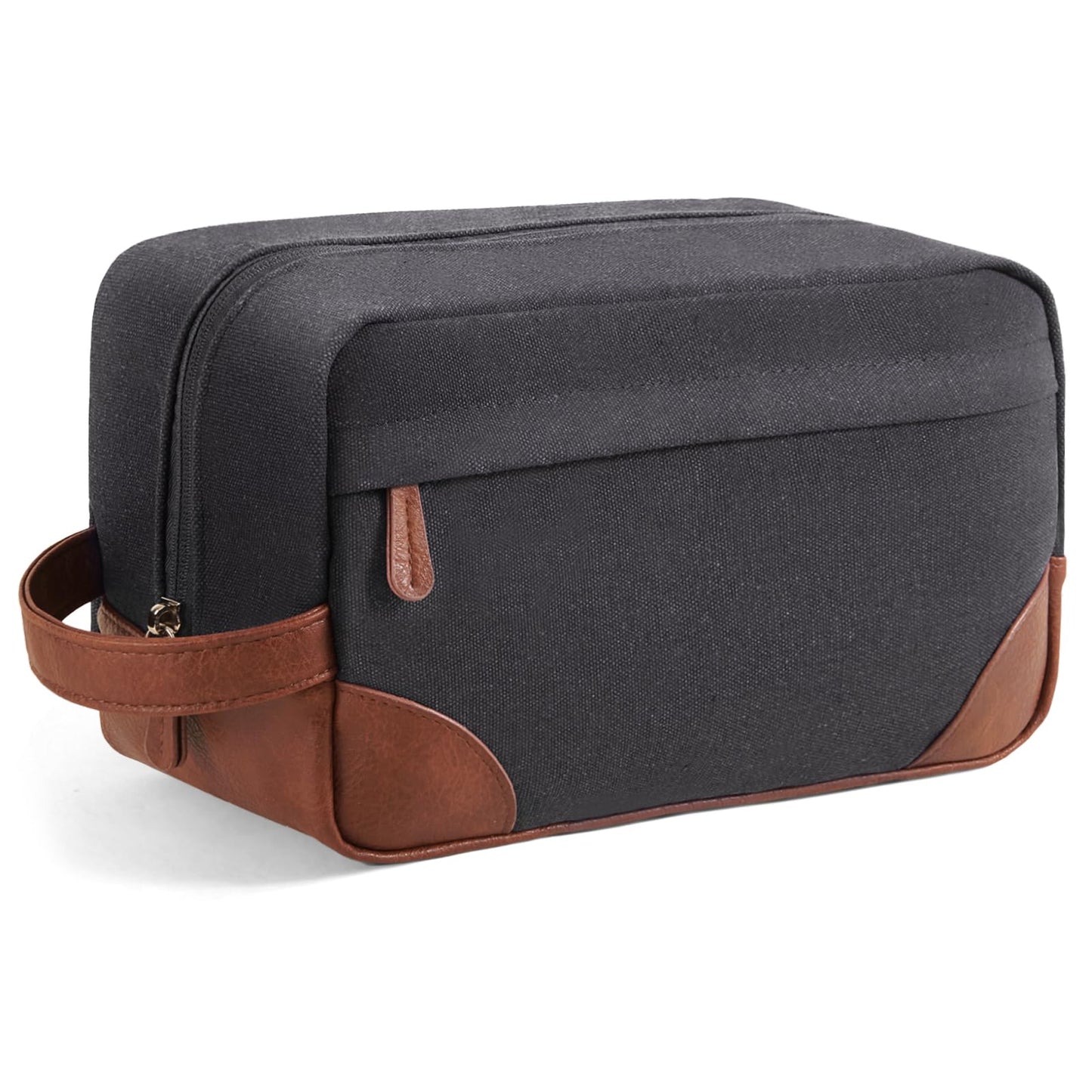 Vorspack Large Toiletry Bag Hanging Dopp Kit for Men Water Resistant Canvas Shaving Bag with Large Capacity for Travel - Dark Grey