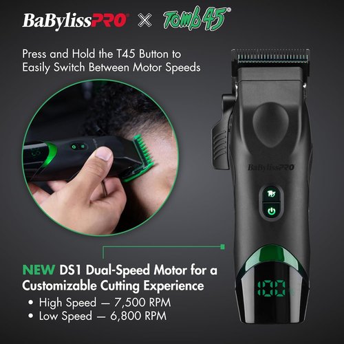 BaBylissPRO Wireless-Charging Hair Clipper for Men - Precision Cutting & Ergonomic Design