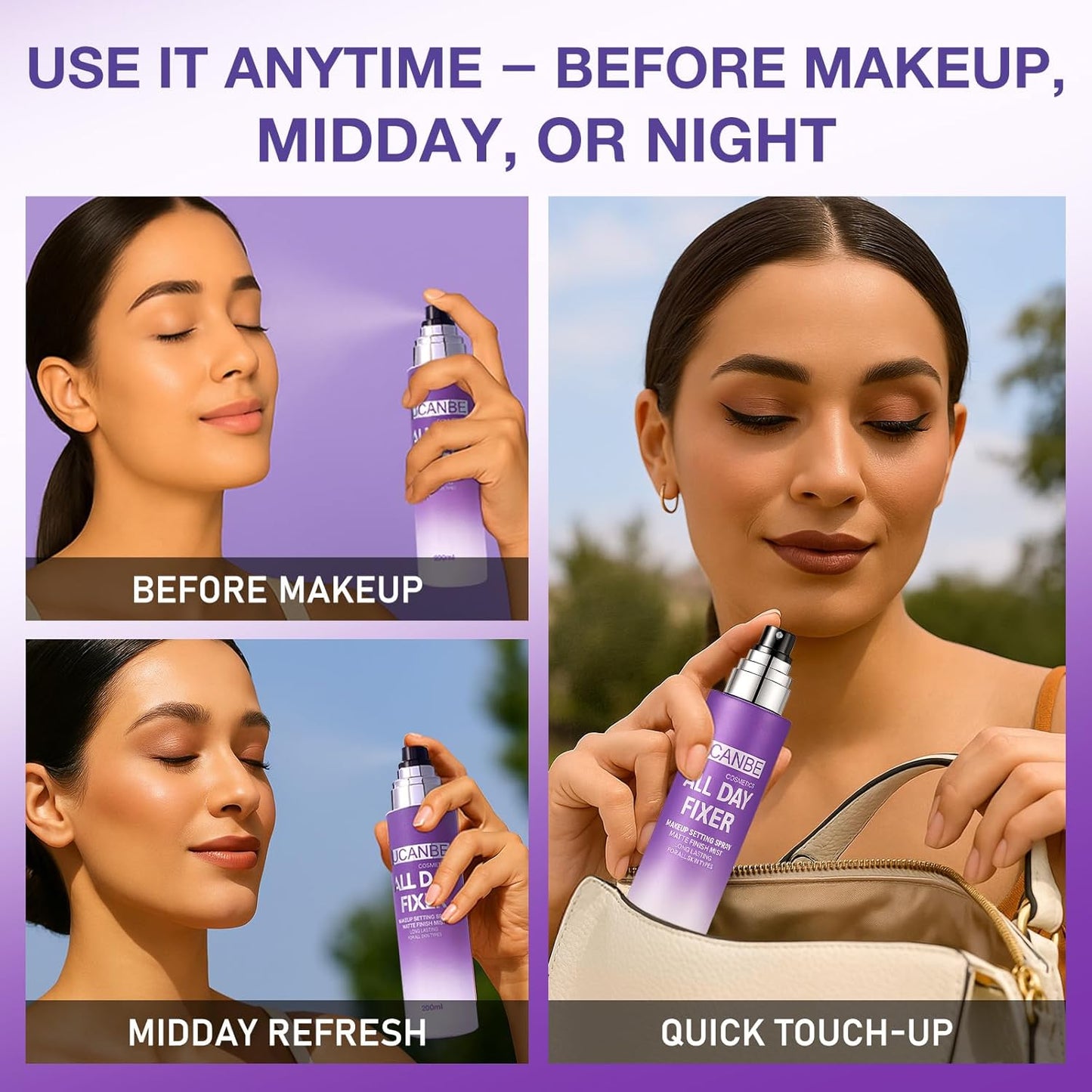 UCANBE Makeup Setting Spray - Long-Lasting Matte Finish & Oil Control | Lightweight Hydrating Mist, 6.7 Fl Oz