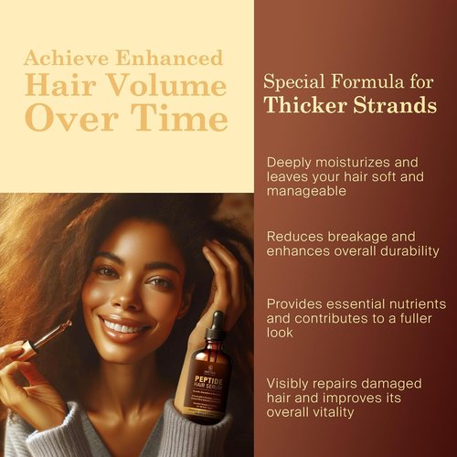 INFINA ESSENTIALS Peptide Hair Serum - Copper Peptides & Caffeine for Thinning Hair - 2 fl oz