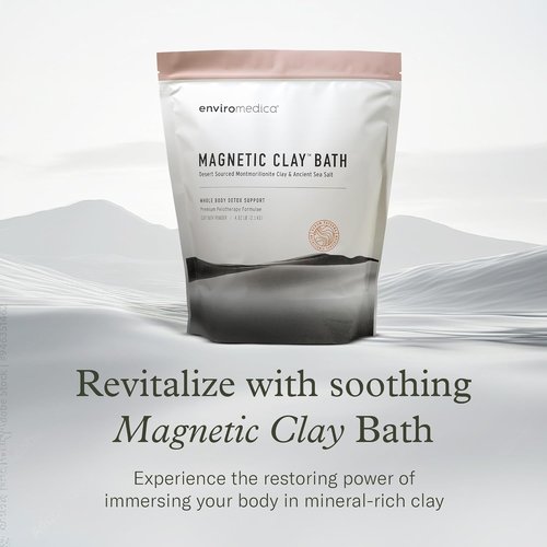 Enviromedica Magnetic Bentonite Clay Bath - Rejuvenating Soak with Himalayan Salt | 500g Body & Face Mask
