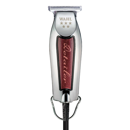 Wahl Professional Detailer Trimmer - Burgundy Adjustable T-Blade with 3 Guides & Accessories
