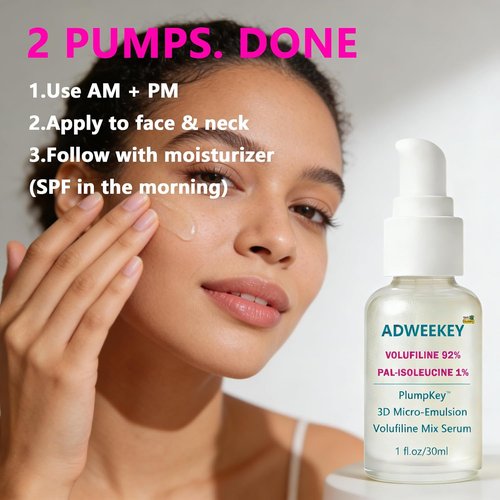 PlumpKey™ Volufiline 92% Serum - Lightweight Non-Greasy Face Serum for Bouncy Skin | 1 fl oz (30 mL) Airless Pump