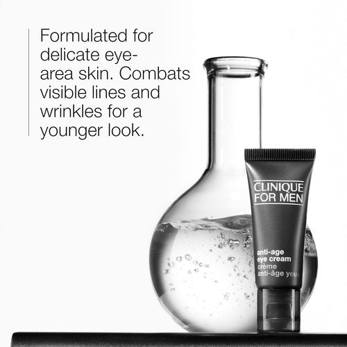 Clinique For Men Anti-Age Eye Cream - Hydrating & Brightening Moisturizer, Mini Travel Size 0.5 Fl Oz