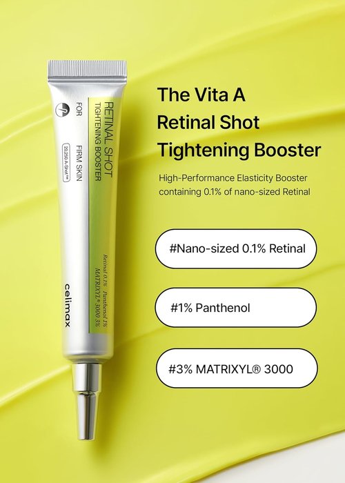 Celimax The Vita A Retinal Shot Tightening Booster Duo Set (15ml x 2) | 0.1% Retinal, Anti-Aging & Pore Minimizer