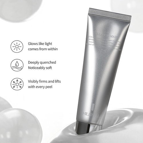 Millimilli Collapy 3D Mask - Vegan Collagen Peel Off Face Mask with Jelly Brush for Glowing Skin | 2.03 fl. oz.