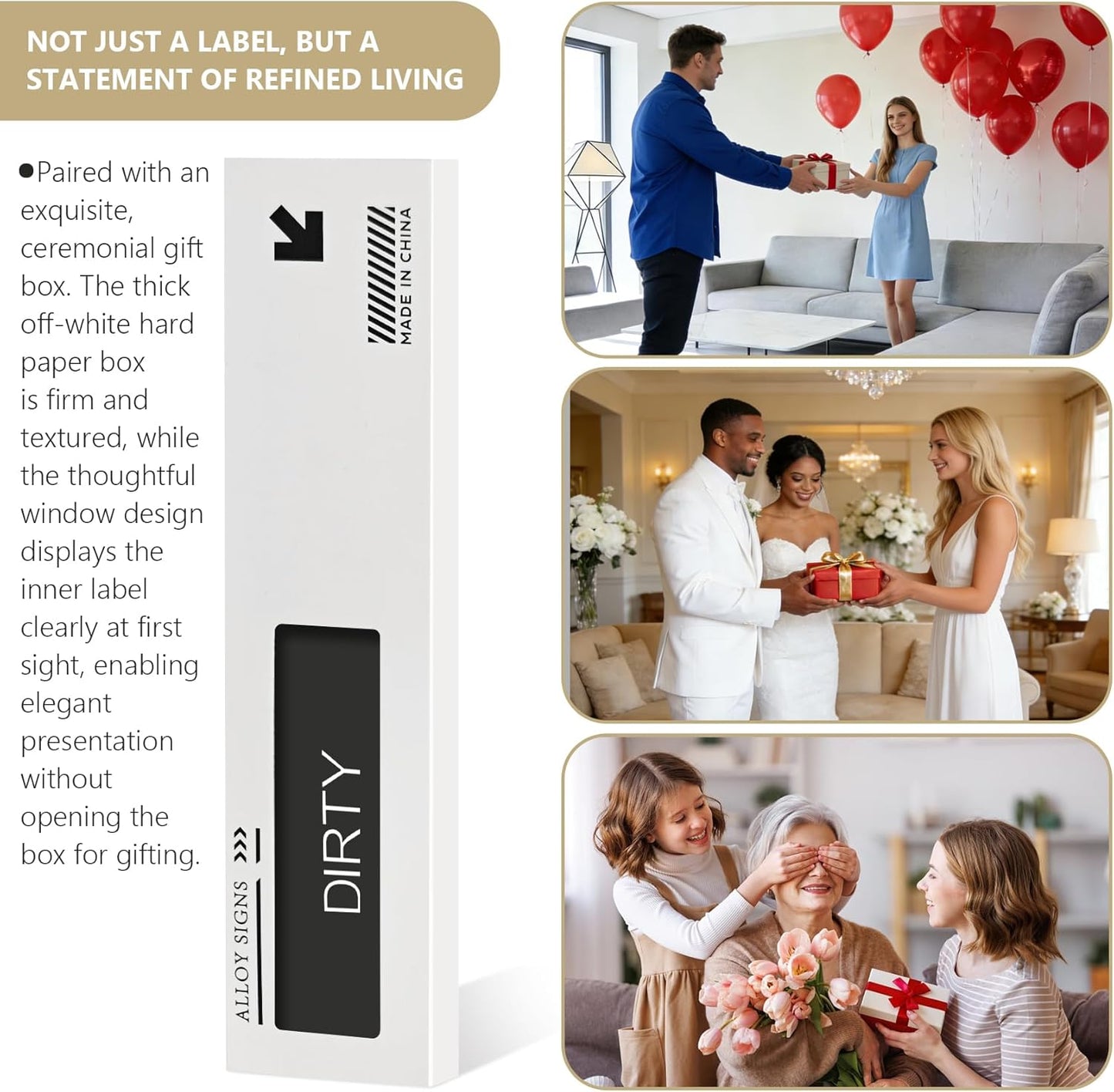 Skiennix Dishwasher Magnet - Clean Dirty Sign with Strong Magnet | Brushed Silver Finish for Home Kitchen