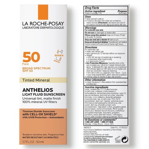 La Roche-Posay Anthelios Sunscreen SPF 40 - Ultra-Light Fluid, Fast-Absorbing, Oil-Free, Matte Finish