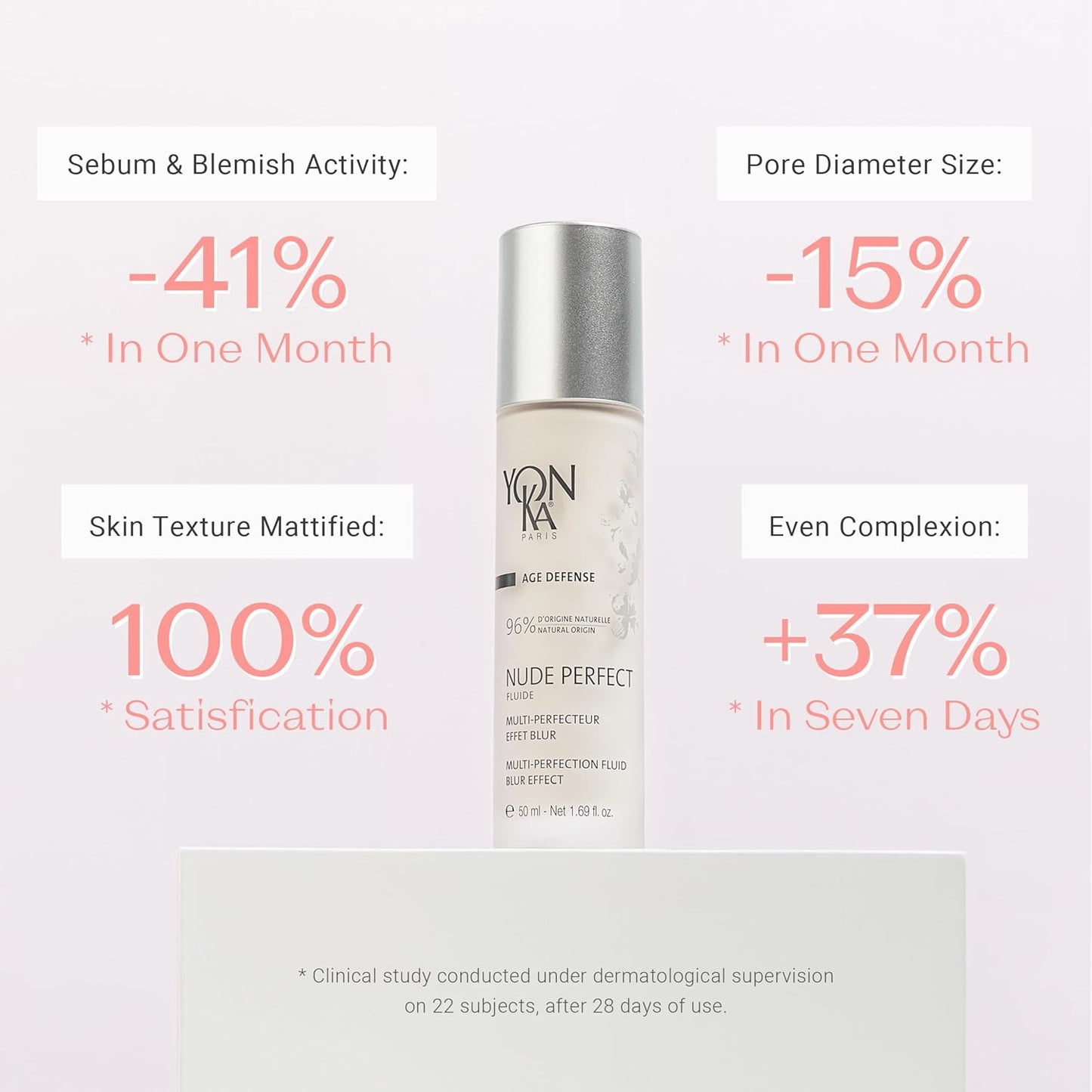 Yonka Nude Perfect Face Primer - Pore Minimizer & Complexion Corrector | Blue Light Protection | 1.69 fl oz