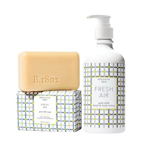 Beekman 1802 Goat Milk Body Care Bundle - Moisturizing 9oz Soap & 12.5oz Lotion | Fresh Citrus Scent