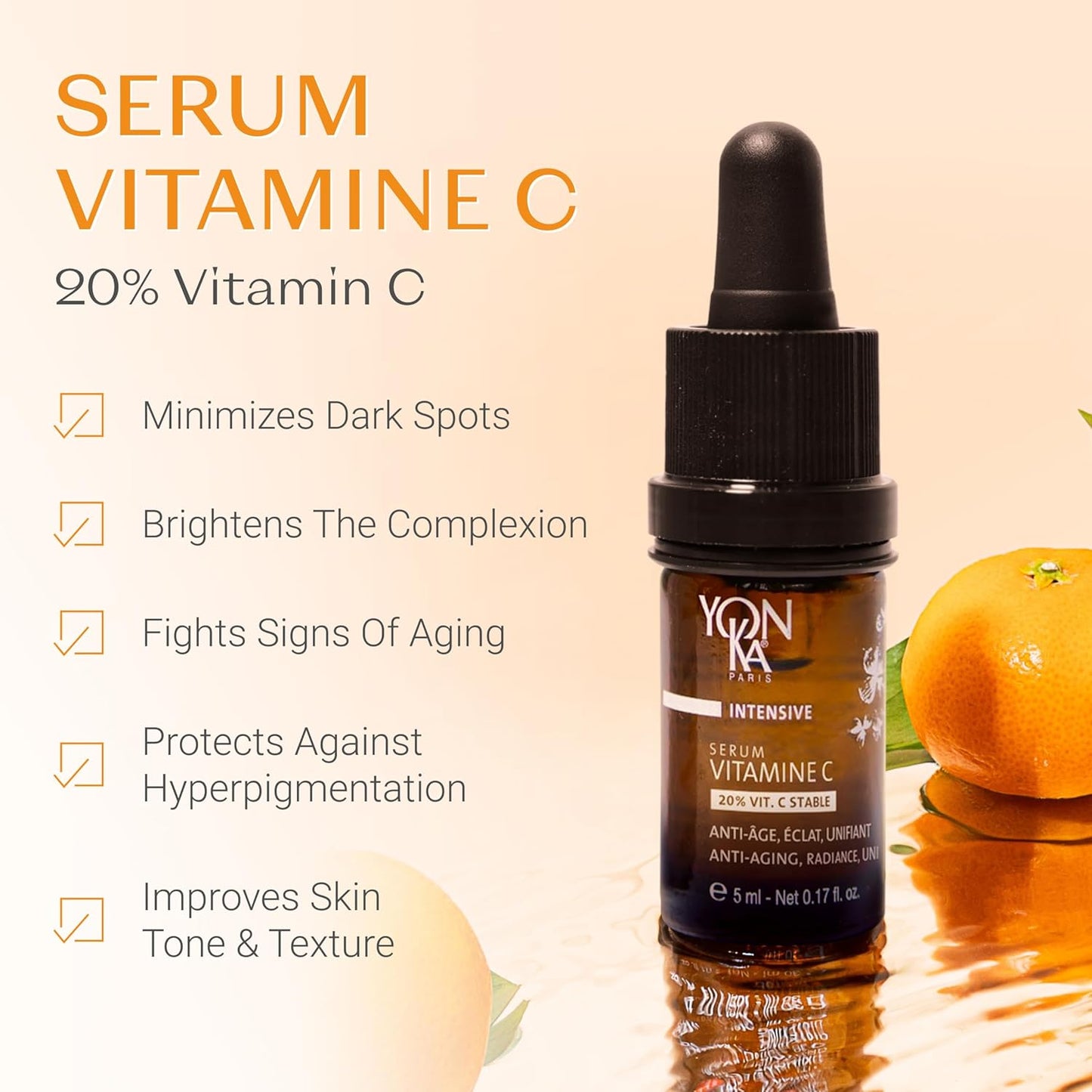 Yon-Ka Vitamin C Travel Set - Gentle Face Milk Cleanser, Toner & Serum | Revitalize Dry or Sensitive Skin | 3-Piece Kit
