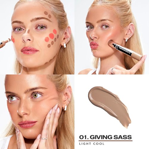 Sacheu Liquid Contour - Long Wear Bronzer Cream Makeup | Blendable, Lightweight & Vegan Formula