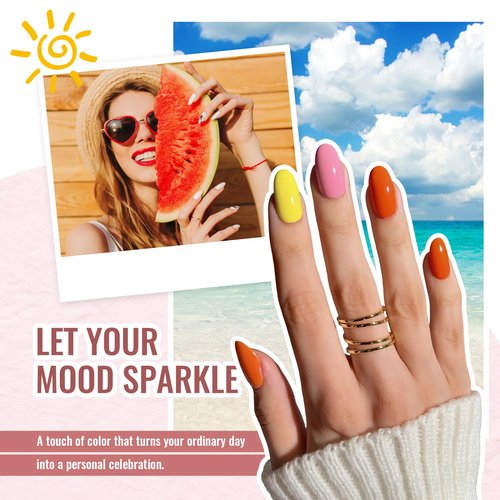 phoenixy Gel Nail Polish Kit with U V Light 64 Pcs Gel Nail Set 45 Colors All Seasons Nail Polish Set Base & 4 Effects Top Coat Manicure Tools Complete Nail Kit Gifts for Women Girls