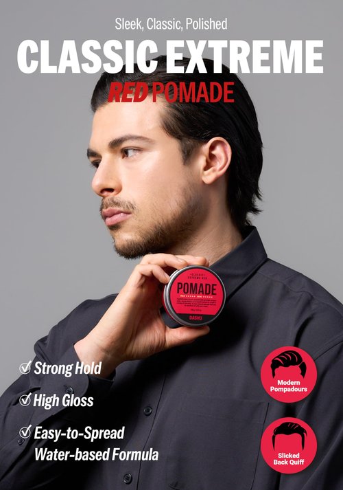 DASHU Classic Pomade 3.5oz - Strong Hold & Shine High for Hairstyling