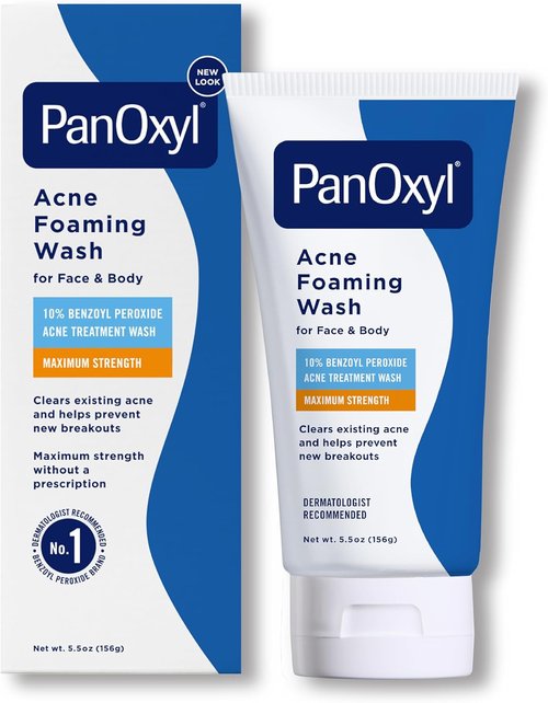 PanOxyl Acne Clearing Routine Bundle - Foaming Wash, Repair Moisturizer, Spot Patches & Adapalene Gel