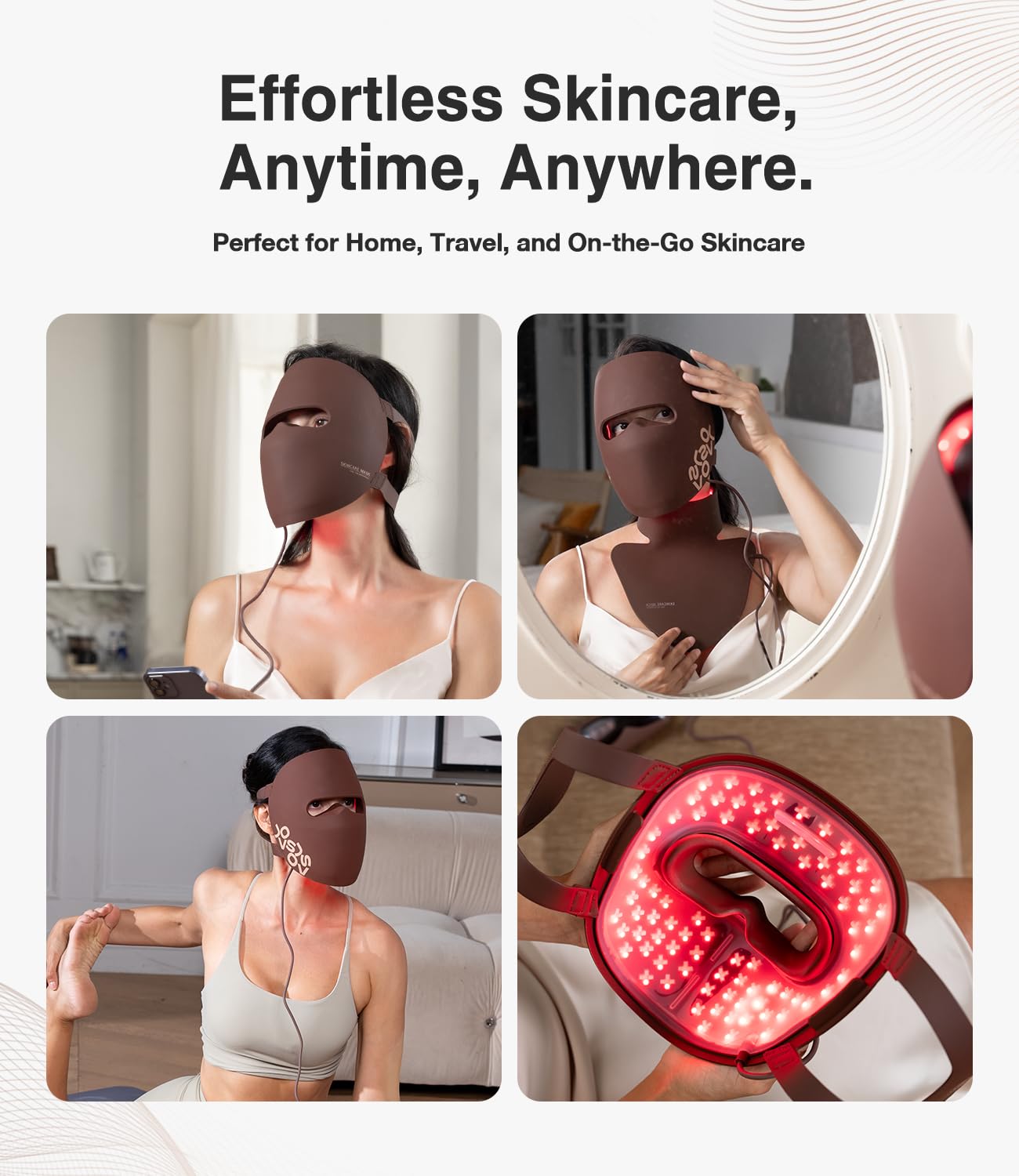 JOVS Red Light Therapy for Face, LED Light Therapy Beauty Device for Face, 4 Modes and Portable Skin Care Tools for Home Use