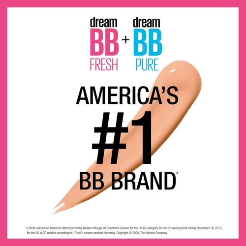 Maybelline Dream Fresh BB Cream - 8-in-1 Hydrating Beauty Balm with SPF 30 | Sheer Tint, Oil-Free, 1 Fl Oz