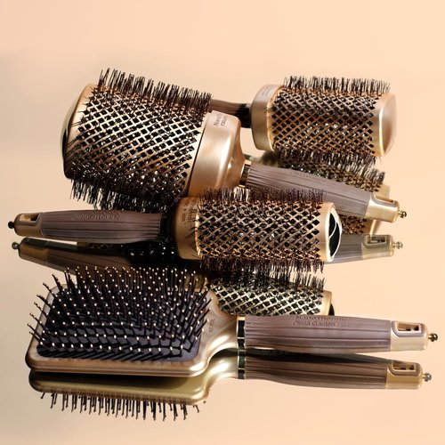 Olivia Garden Ceramic + Ion Nano Thermic Hair Brush - Ultimate Heat Protection & Styling