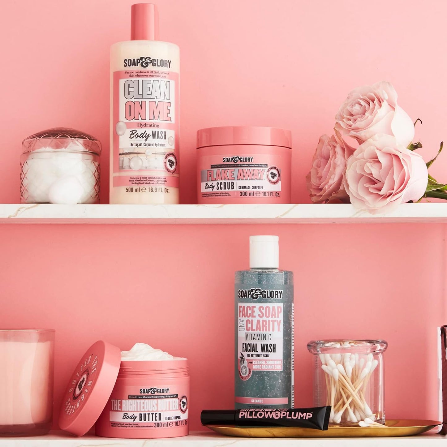 Soap & Glory Vitamin C Brightening Facial Cleanser - 3-in-1 Foaming Face Wash & Exfoliant | Hydrates & Purifies Skin (11.8 fl oz)