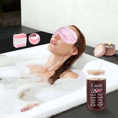 12 Pieces Christian Gifts for Women,Inspirational Gift Set, Spiritual Religious Catholic Gifts Box for Women Friends Female Sister Mom (i am)