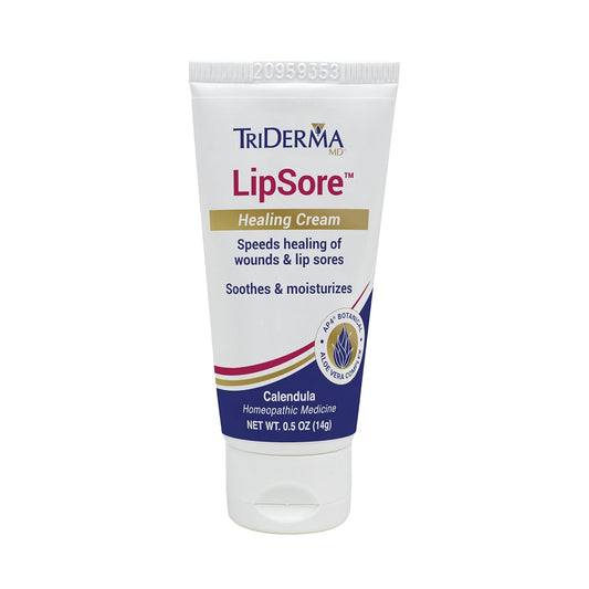 TriDerma LipSore Healing Cream - Calendula & AP4 Aloe Vera Gel for Soothing Relief | 0.5 oz