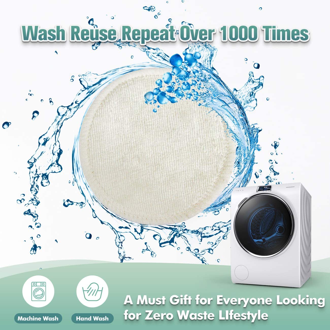 wegreeco Cotton Rounds Reusable -Reusable Makeup Remover Pads for All Skin - Cotton Cloth for Removing Makeup - Reusable Dog Eye Wipes Tear Stain Remover (Velour, 3 Color)