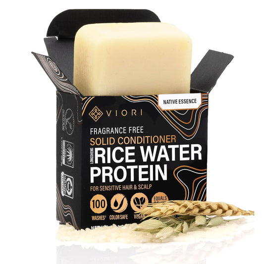Viori Native Essence Conditioner Bar - Handcrafted Organic Rice Water Conditioner | Eco-Friendly