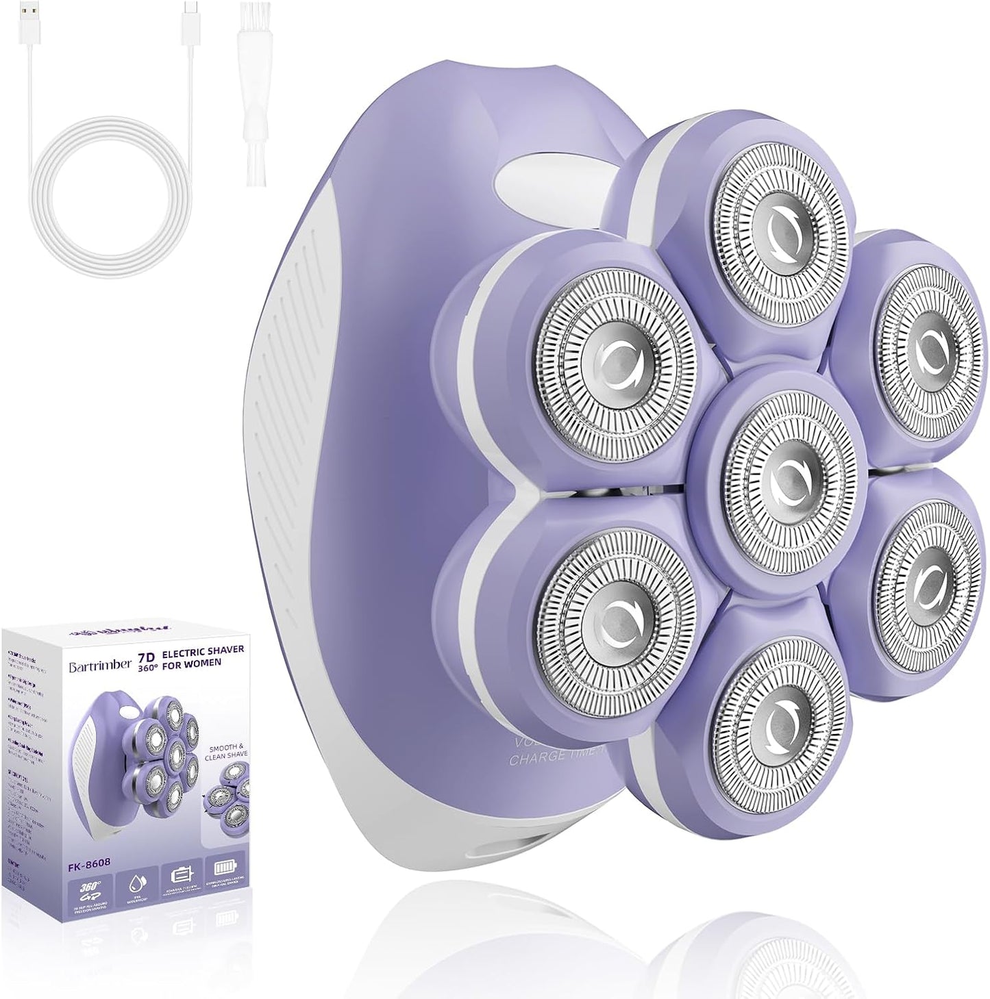 Skiennix Electric Razor for Women - 7D Fast & Painless Full-Body Shaver for Silky Skin | Waterproof & Travel-Friendly