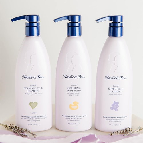 Noodle & Boo Lavender Newborn Extra Gentle Shampoo, Tear Free Pediatrician Tested Hydrating Baby Shampoo Free of Parabens, Phthalates, Sulfates and Dyes
