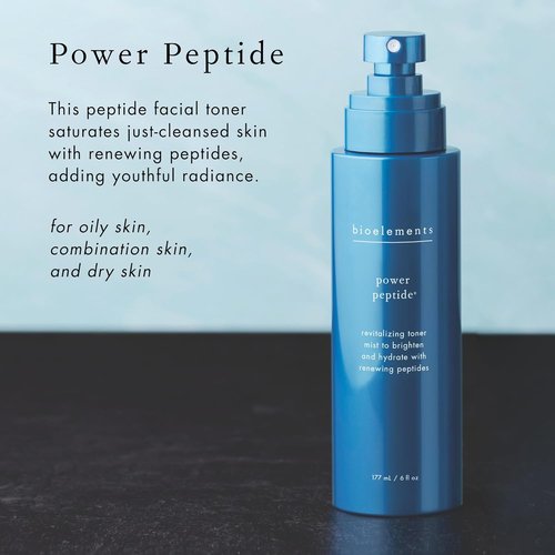 Bioelements Power Peptide Facial Toner - Age-Fighting, Non-Drying Formula | 6 fl oz, Vegan & Gluten-Free
