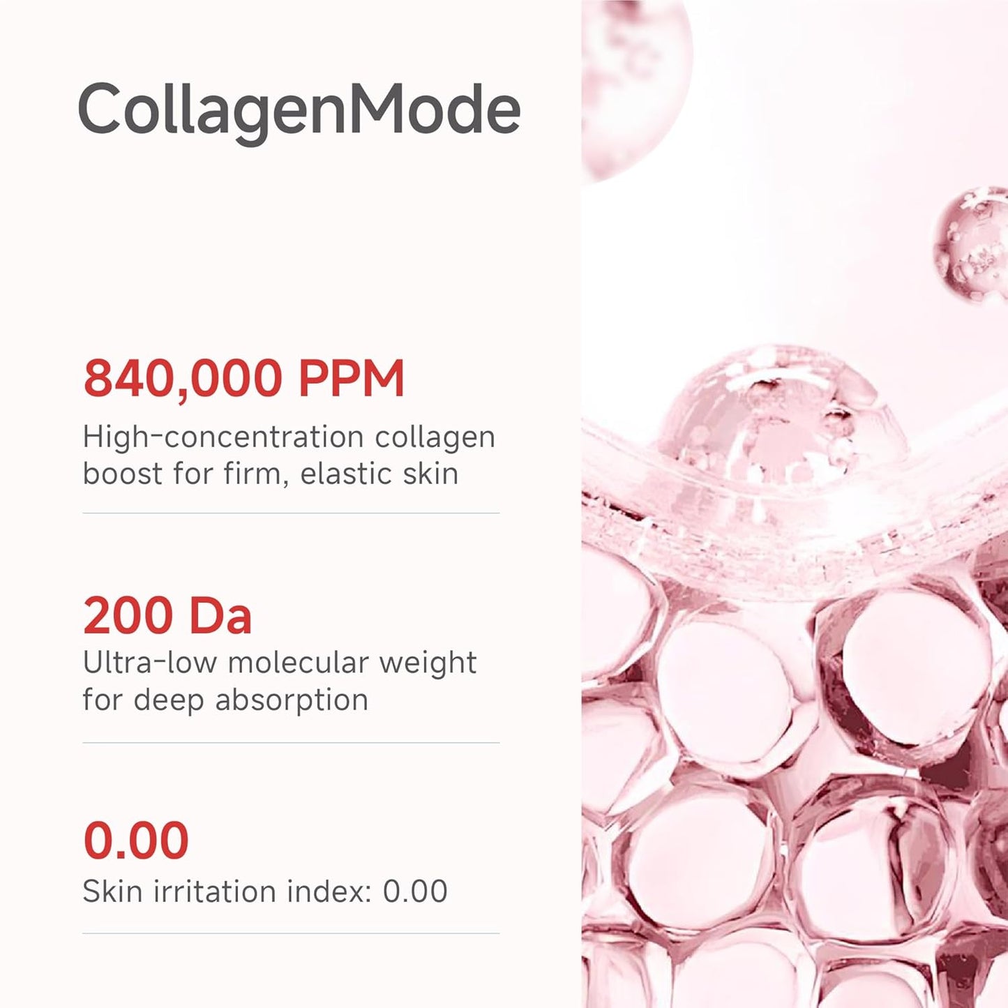 Skiennix CDL Low Molecular Collagen Face Lifting Mask - Deep Hydrating & Firming Hydrogel for Glowing Skin (10 Sheets)